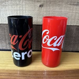 Lot Of 2 Coca Cola And Coca Cola Zero Drink Glasses Tumblers
